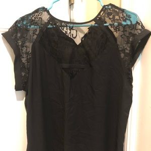 Express lace and silky feel shirt.  Size L.